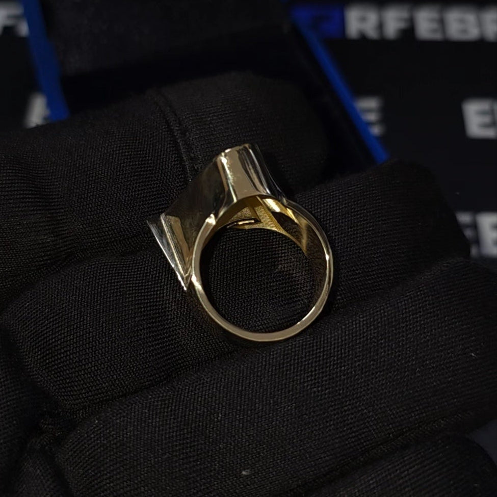 Single Initial Ring 1/4 Full Top Moissanite