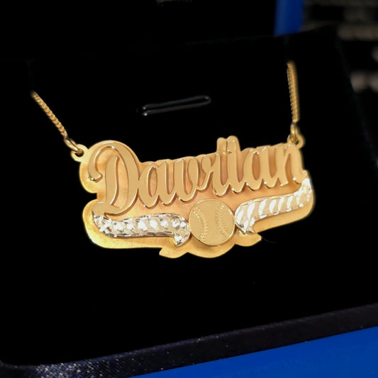 Double Name Plate Baseball