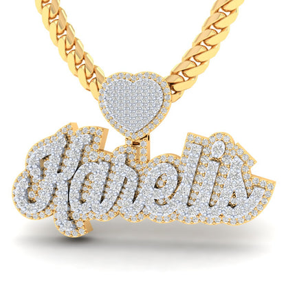 Diseño 3D para Pendant 2" de Nombre en ORO