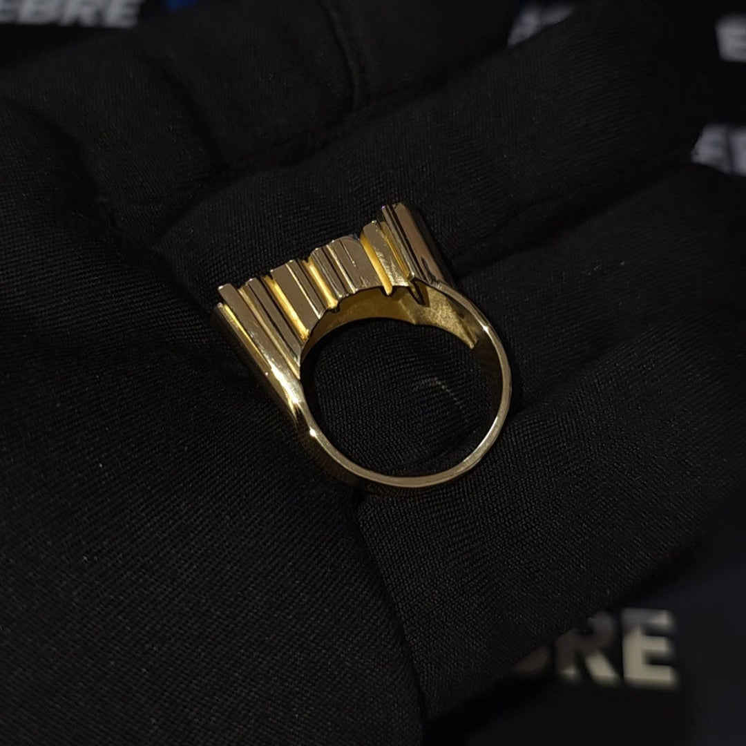 10K Name Ring 1/4 with Full Top Stone